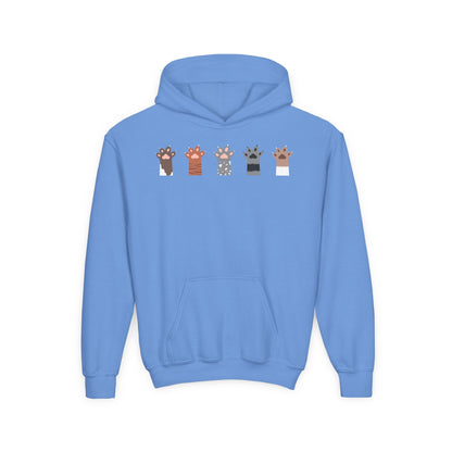 Youth Heavy Blend Hooded Sweatshirt - Group of paw Printify