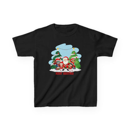 Kids Heavy Cotton™ Tee - Super kiddo with santa claus Merry christmas - [[{"value":"Wonderwear Kid"}]]