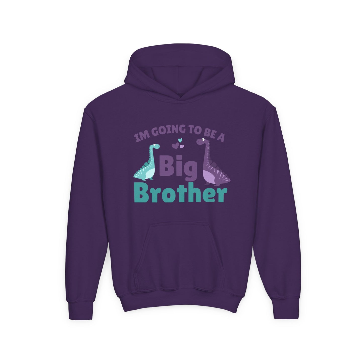 Youth Heavy Blend Hooded Sweatshirt - Big Brother Dinosaur
