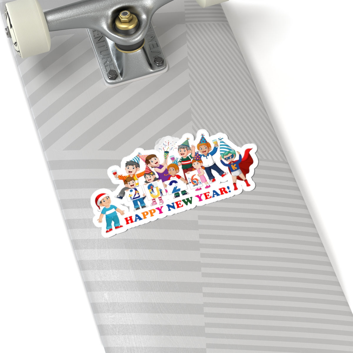Kiss-Cut Stickers - Happy new year from super kiddo - [[{"value":"Wonderwear Kid"}]]