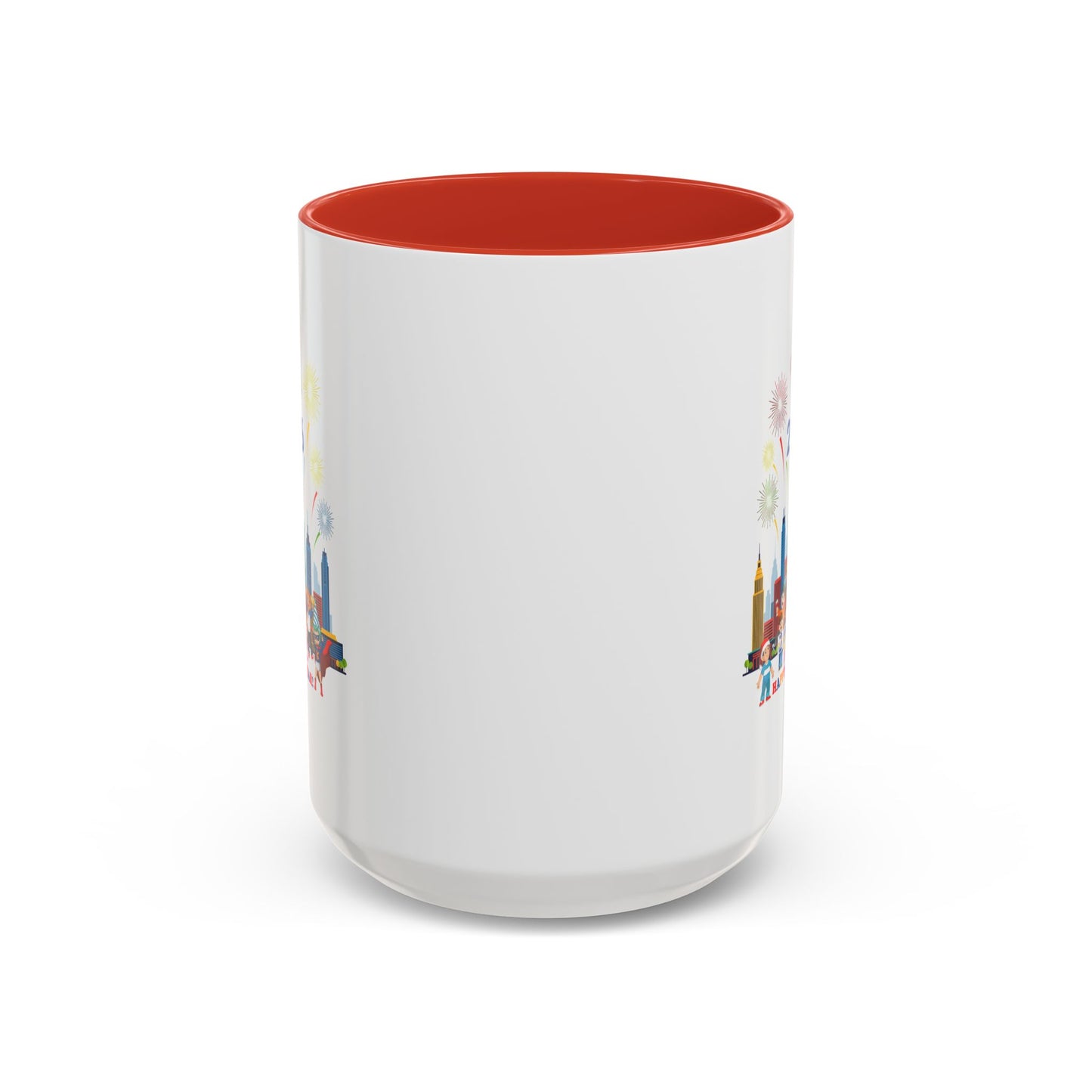 Accent Coffee Mug - Happy new year with fireworks