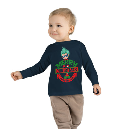 Toddler Long Sleeve Tee - Merry chridtmas from super kiddo - [[{"value":"Wonderwear Kid"}]]