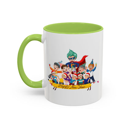 Accent Coffee Mug - Happy new year with friends - [[{"value":"Wonderwear Kid"}]]