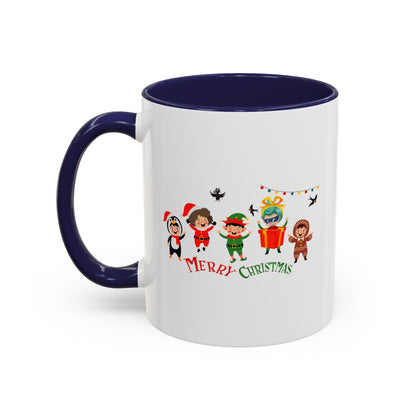 Accent Coffee Mug - Merry christmas by super kiddo and friends - [[{"value":"Wonderwear Kid"}]]