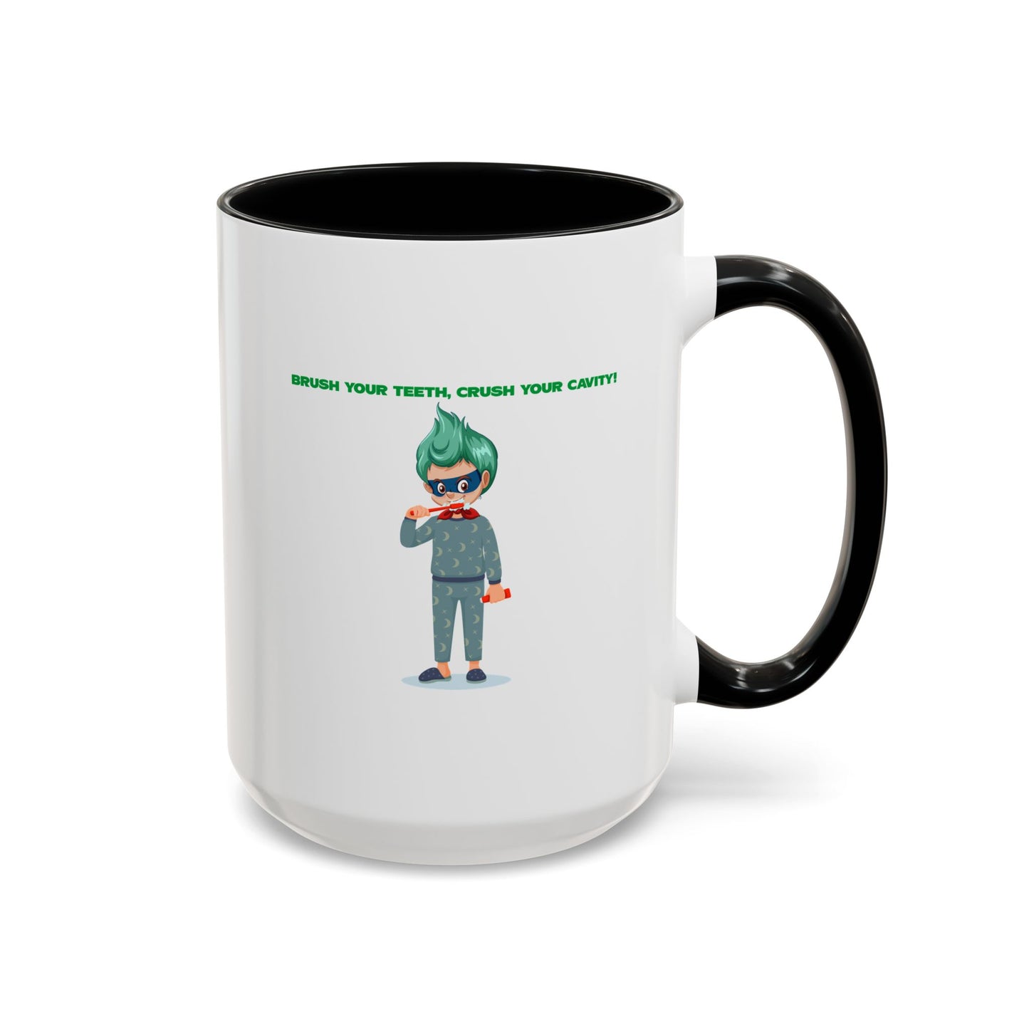 Accent Coffee Mug - Super kiddo brushing teeth