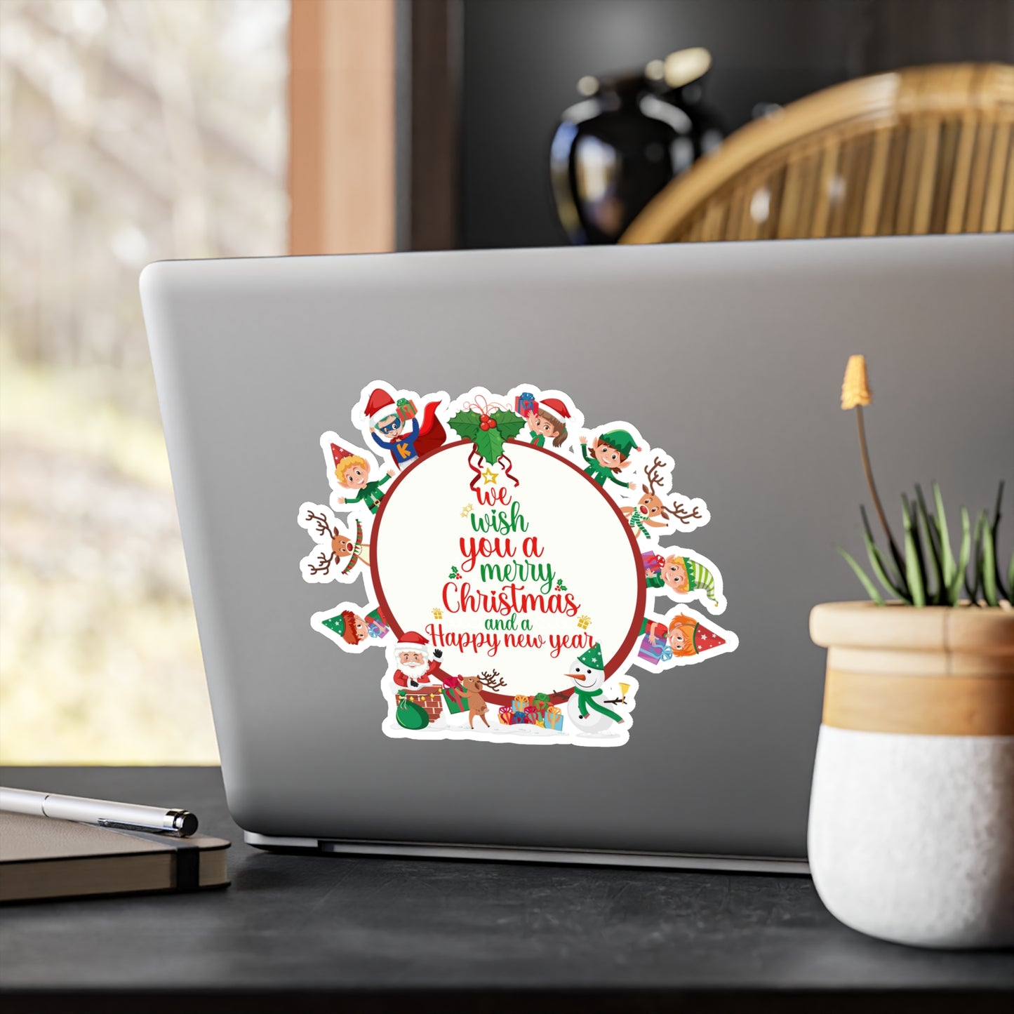 Christmas Kiss-Cut Vinyl Decals – We wish you a merry christmas - [[{"value":"Wonderwear Kid"}]]