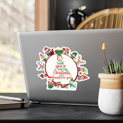 Christmas Kiss-Cut Vinyl Decals – We wish you a merry christmas - [[{"value":"Wonderwear Kid"}]]