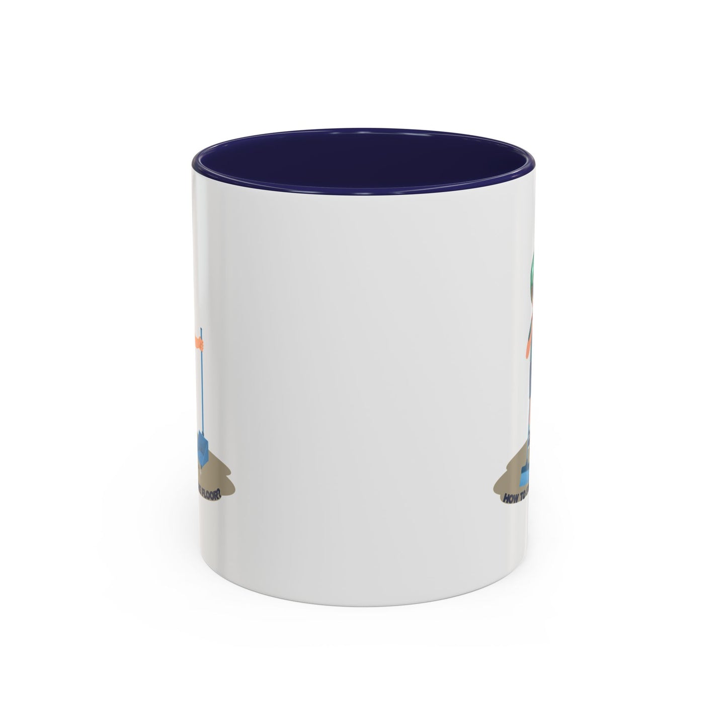 Accent Coffee Mug - Super kiddo sweeping floor