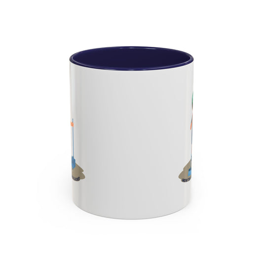 Accent Coffee Mug - Super kiddo sweeping floor - [[{"value":"Wonderwear Kid"}]]