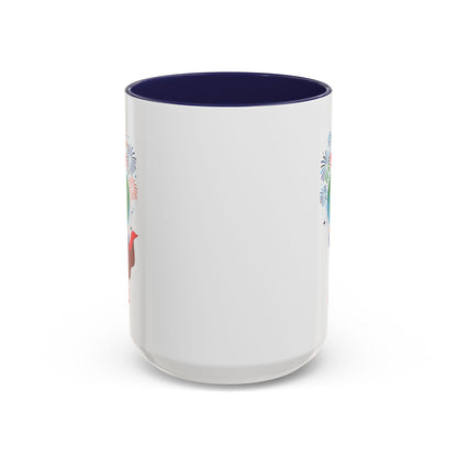 Accent Coffee Mug - Super kiddo holding globe - [[{"value":"Wonderwear Kid"}]]