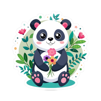Kiss-Cut Stickers - Adorable Panda Printify