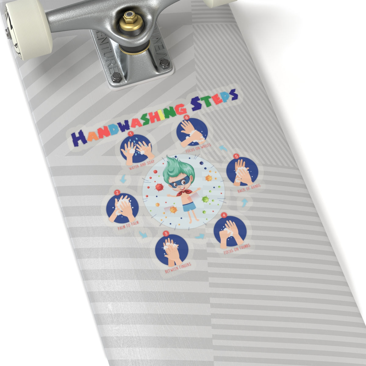 Kiss-Cut Stickers - Super kiddo how to wash hand properly - [[{"value":"Wonderwear Kid"}]]