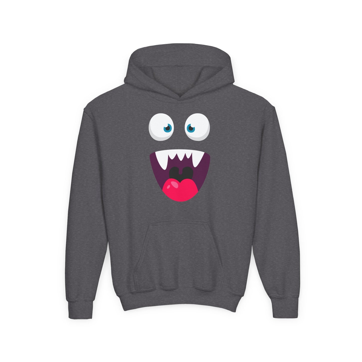 Youth Heavy Blend Hooded Sweatshirt -  Cute monsters face