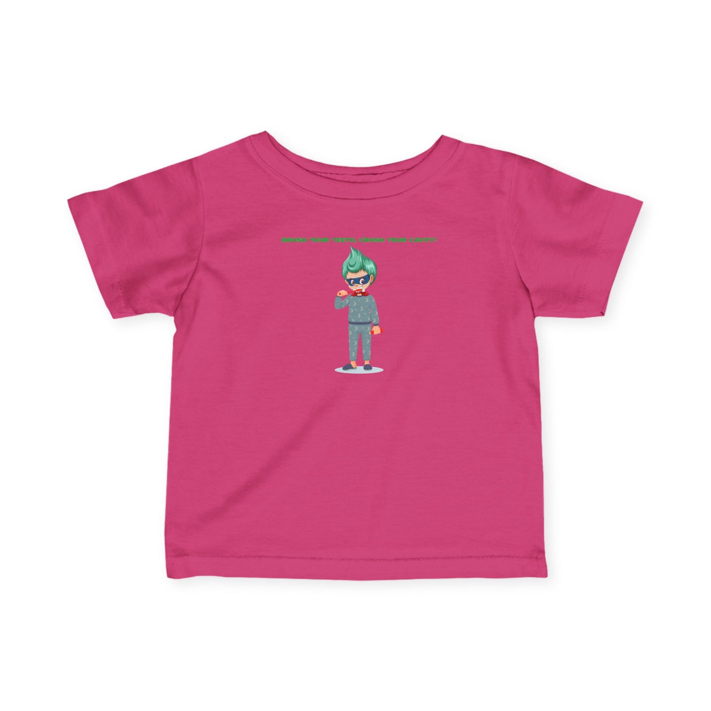 Infant Fine Jersey Tee - Super kiddo brushing teeth