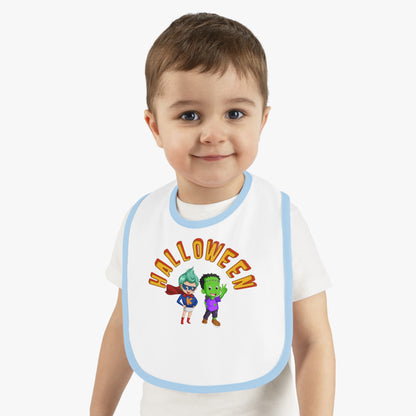 Baby Bib - Holloween with super kiddo Printify