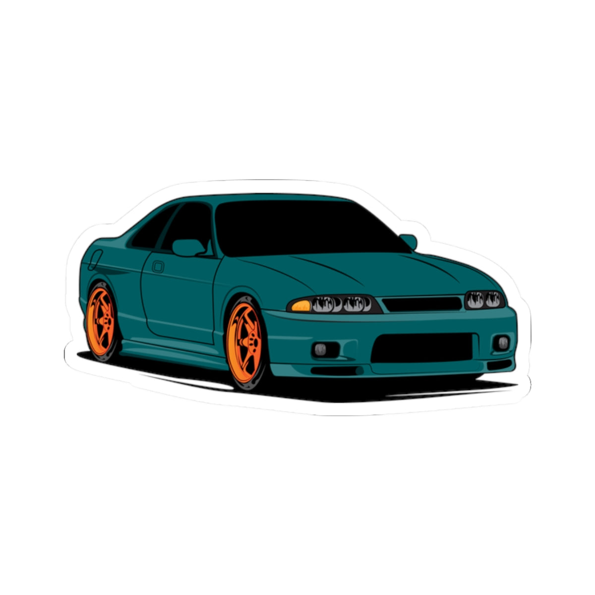 Kiss-Cut Stickers - Green car