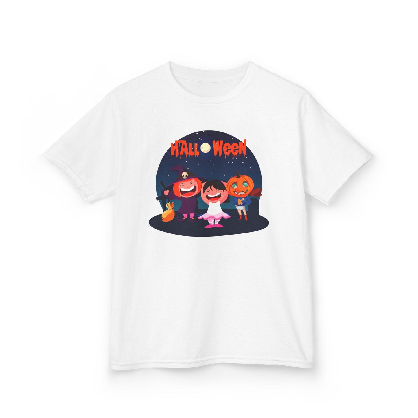 Kids Heavy Cotton™ Tee - Super kiddo wearing pumpkin - [[{"value":"Wonderwear Kid"}]]