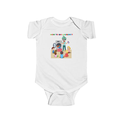 Infant Bodysuit - super kiddo teaching laundry - [[{"value":"Wonderwear Kid"}]]