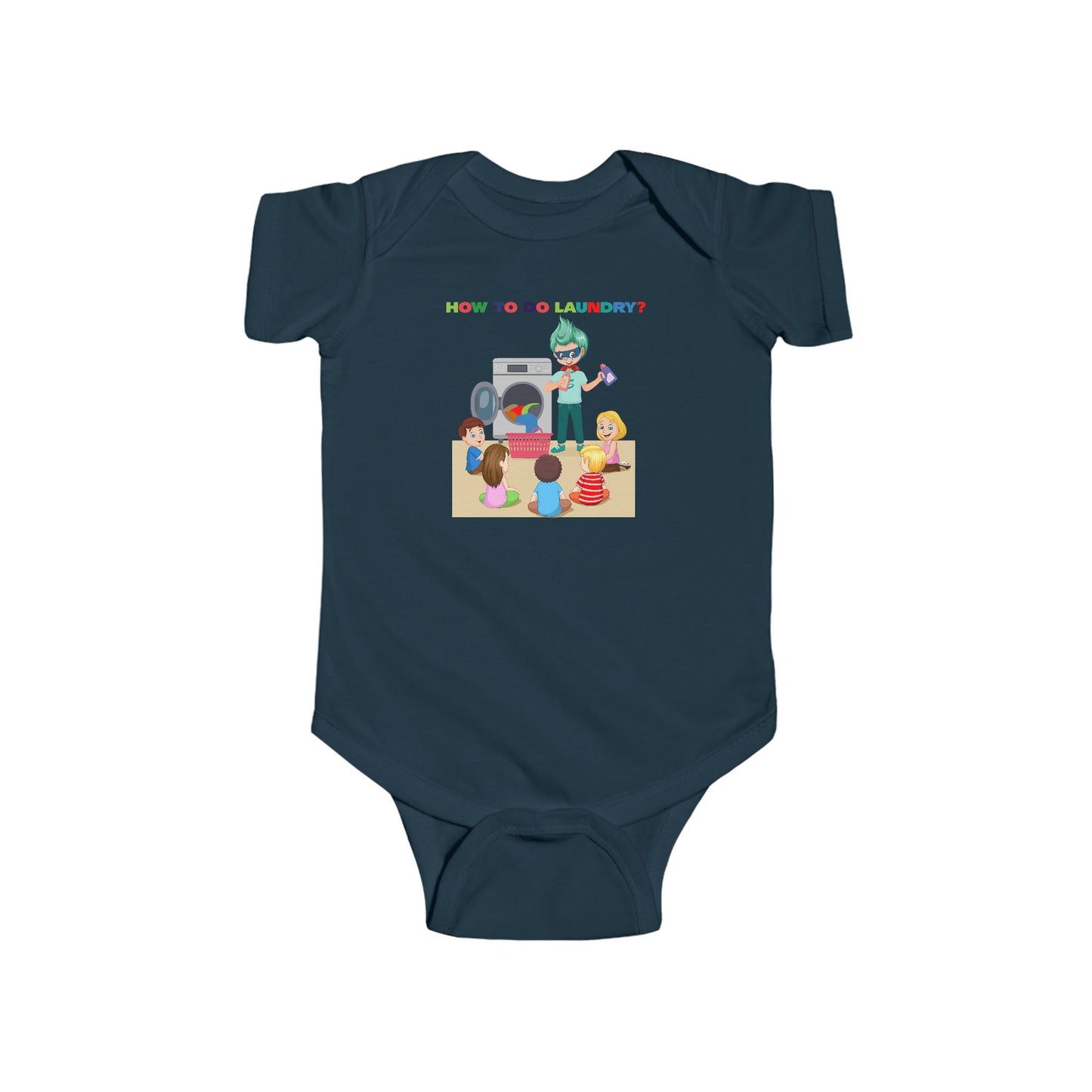 Infant Bodysuit - super kiddo teaching laundry - [[{"value":"Wonderwear Kid"}]]