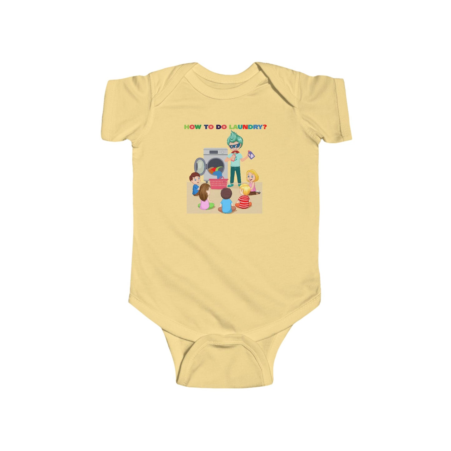 Infant Bodysuit - super kiddo teaching laundry - [[{"value":"Wonderwear Kid"}]]