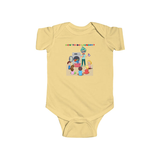 Infant Bodysuit - super kiddo teaching laundry - [[{"value":"Wonderwear Kid"}]]
