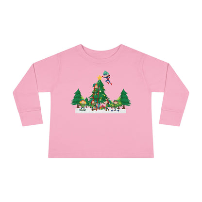 Toddler Long Sleeve Tee - Super kiddo putting the stars - [[{"value":"Wonderwear Kid"}]]