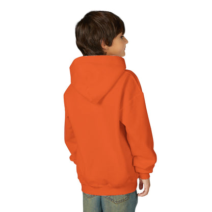 Youth Heavy Blend Hooded Sweatshirt - Cute green baby monster Printify