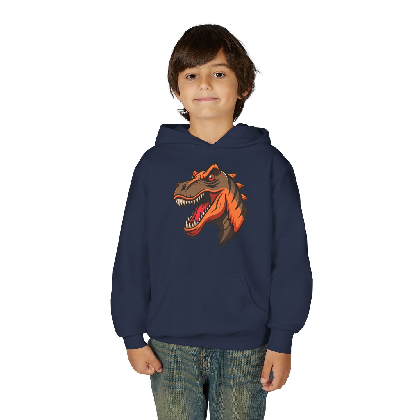 Youth Heavy Blend Hooded Sweatshirt -  Tyrannosaurus rex