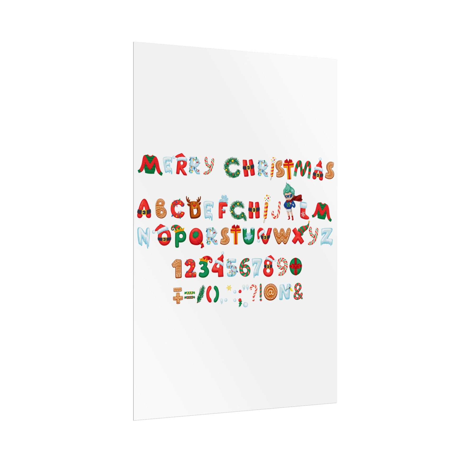 Rolled Posters - Christmas alphabet - [[{"value":"Wonderwear Kid"}]]