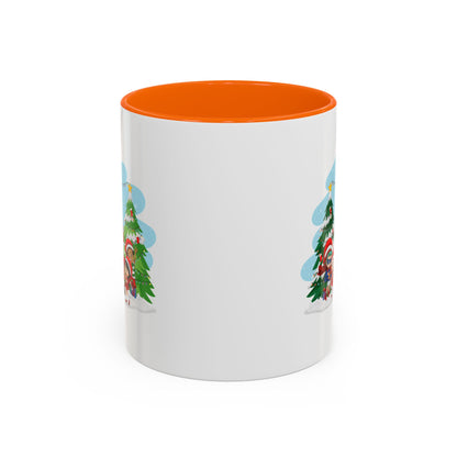 Accent Coffee Mug - Super kiddo with santa claus - [[{"value":"Wonderwear Kid"}]]