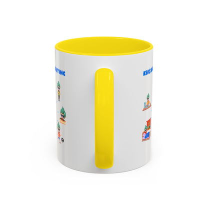 Accent Coffee Mug - Super kiddo daily routine - [[{"value":"Wonderwear Kid"}]]