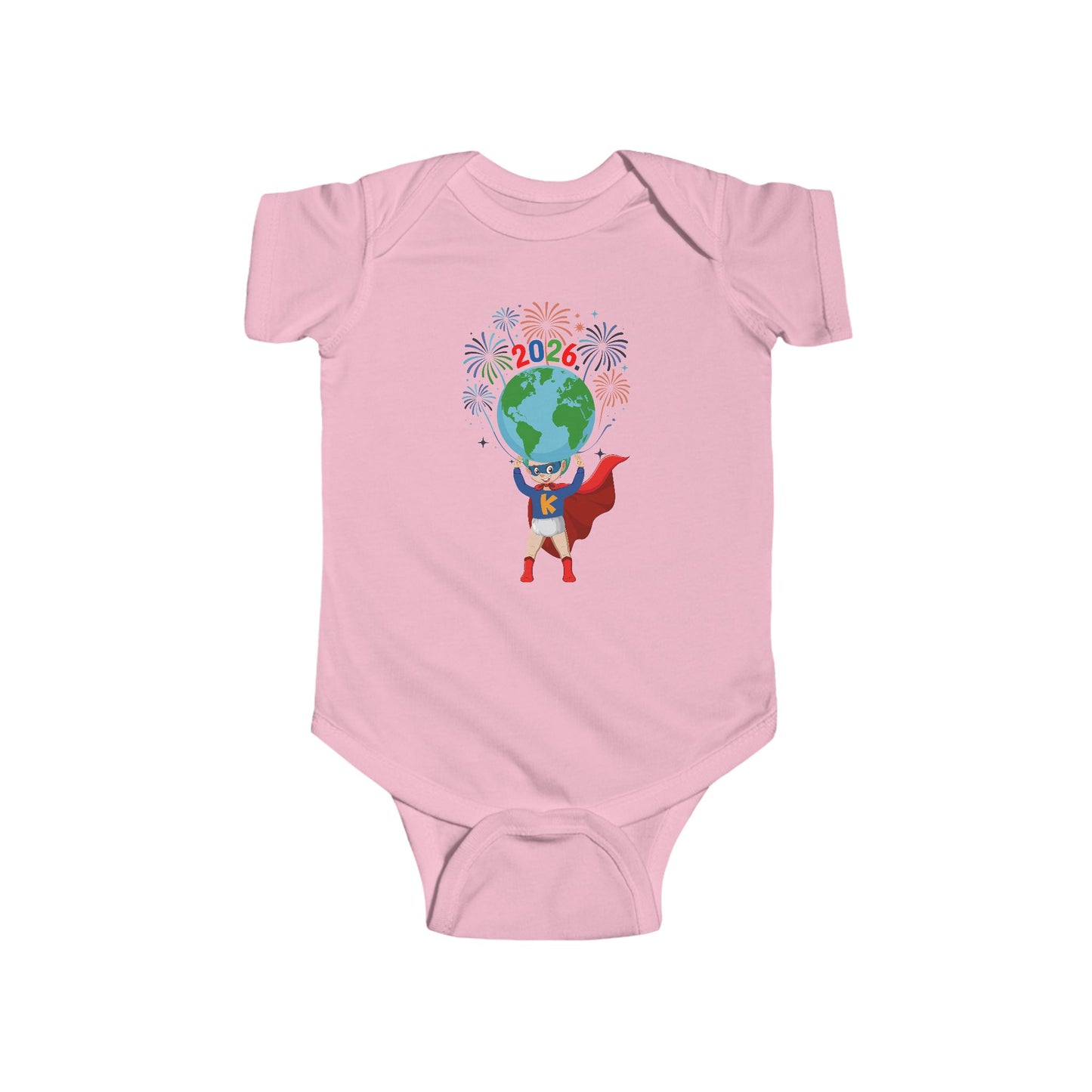 Infant Bodysuit - Super kiddo holding globe - [[{"value":"Wonderwear Kid"}]]