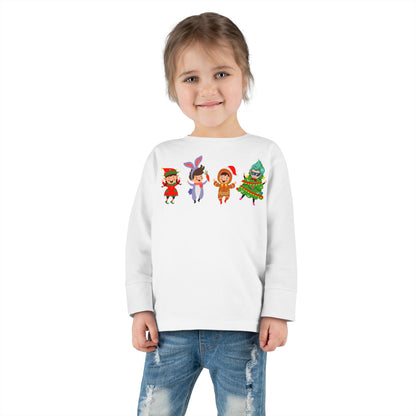 Toddler Long Sleeve Tee - Super kiddo in christmas tree attire - [[{"value":"Wonderwear Kid"}]]