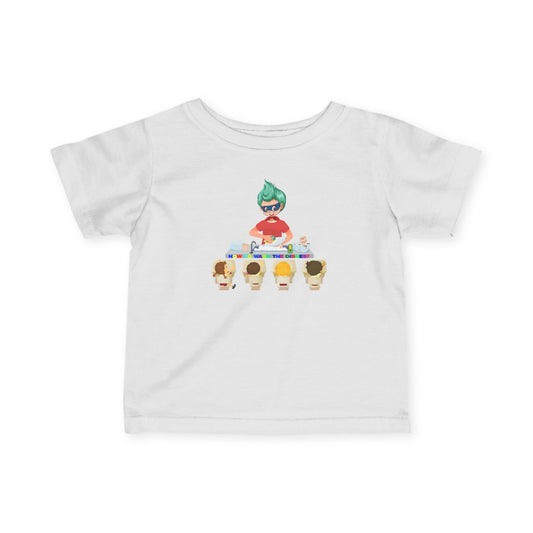 Infant Fine Jersey Tee - Little kiddo teaching to wash dishes