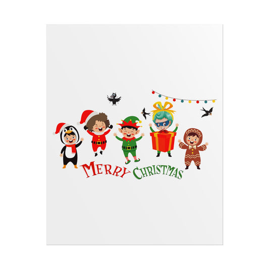 Rolled Posters - Merry christmas by super kiddo and friends - [[{"value":"Wonderwear Kid"}]]