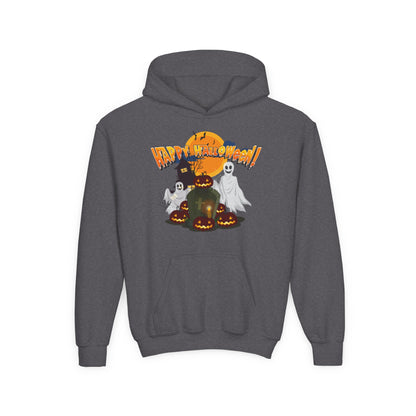 Youth Heavy Blend Hooded Sweatshirt - Happy holloween - cemetery - [[{"value":"Wonderwear Kid"}]]