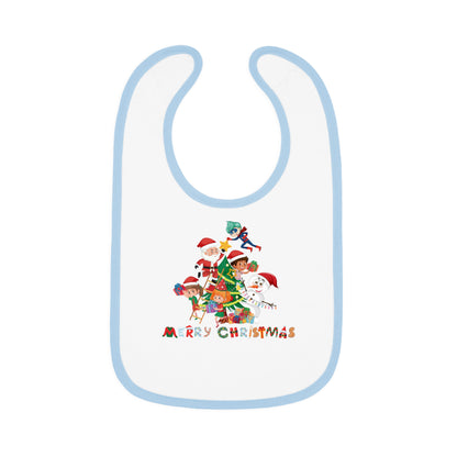 Baby Bib - Super kiddo making christmas tree with text - [[{"value":"Wonderwear Kid"}]]