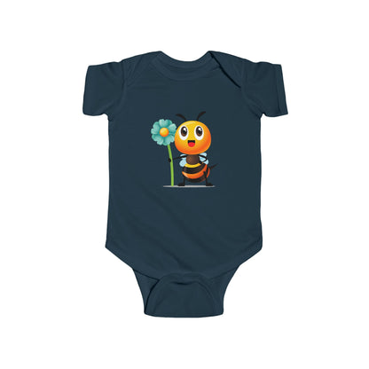 Baby Bee Bodysuit - Mint Green Flower Infant Onesie Printify