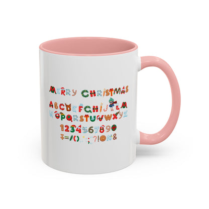 Accent Coffee Mug - Christmas alphabet - [[{"value":"Wonderwear Kid"}]]