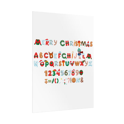 Rolled Posters - Christmas alphabet - [[{"value":"Wonderwear Kid"}]]