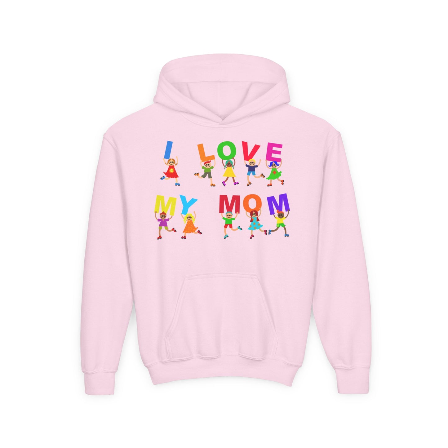 Youth Heavy Blend Hooded Sweatshirt - Kids - I love my mom