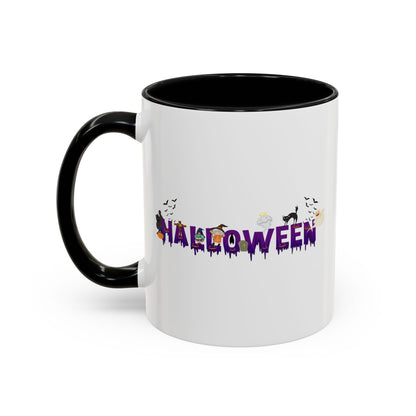 Accent Coffee Mug - Holloween word Printify