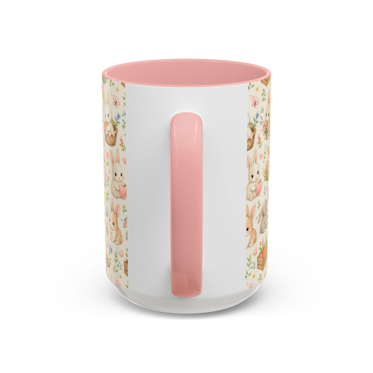 Accent Coffee Mug  (11/15 oz) - Pastel Bunny Garden Easter