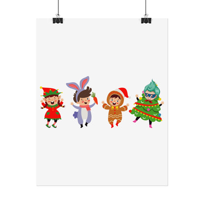 Rolled Posters - Super kiddo in christmas tree attire - [[{"value":"Wonderwear Kid"}]]