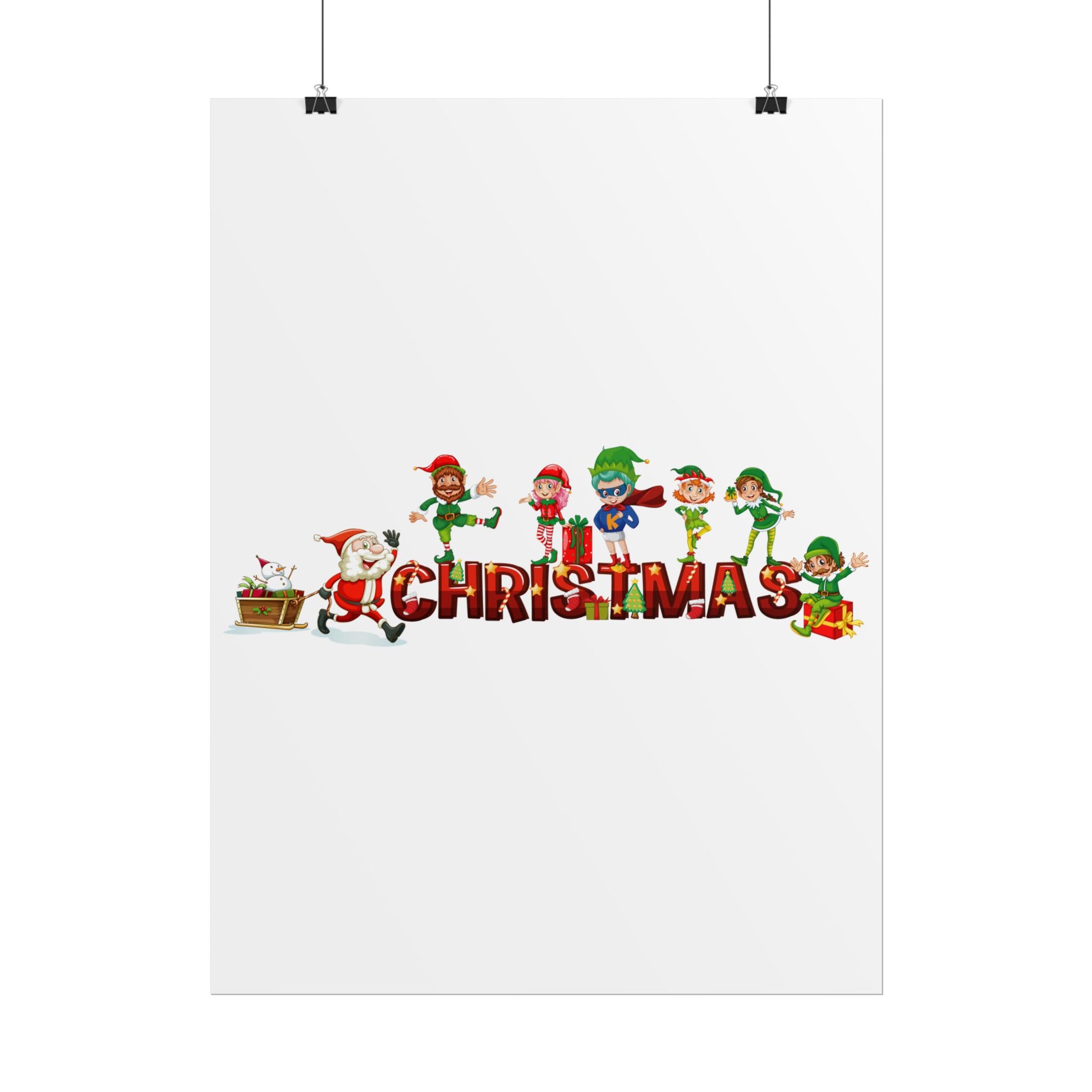 Rolled Posters - Christmas with santa claus and friends - [[{"value":"Wonderwear Kid"}]]