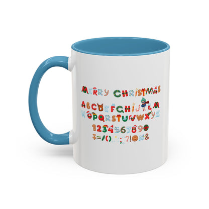 Accent Coffee Mug - Christmas alphabet - [[{"value":"Wonderwear Kid"}]]