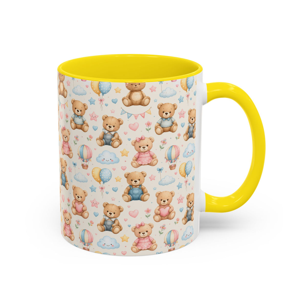 Accent Coffee Mug  (11/15 oz) - Pastel Teddy Bear Nursery