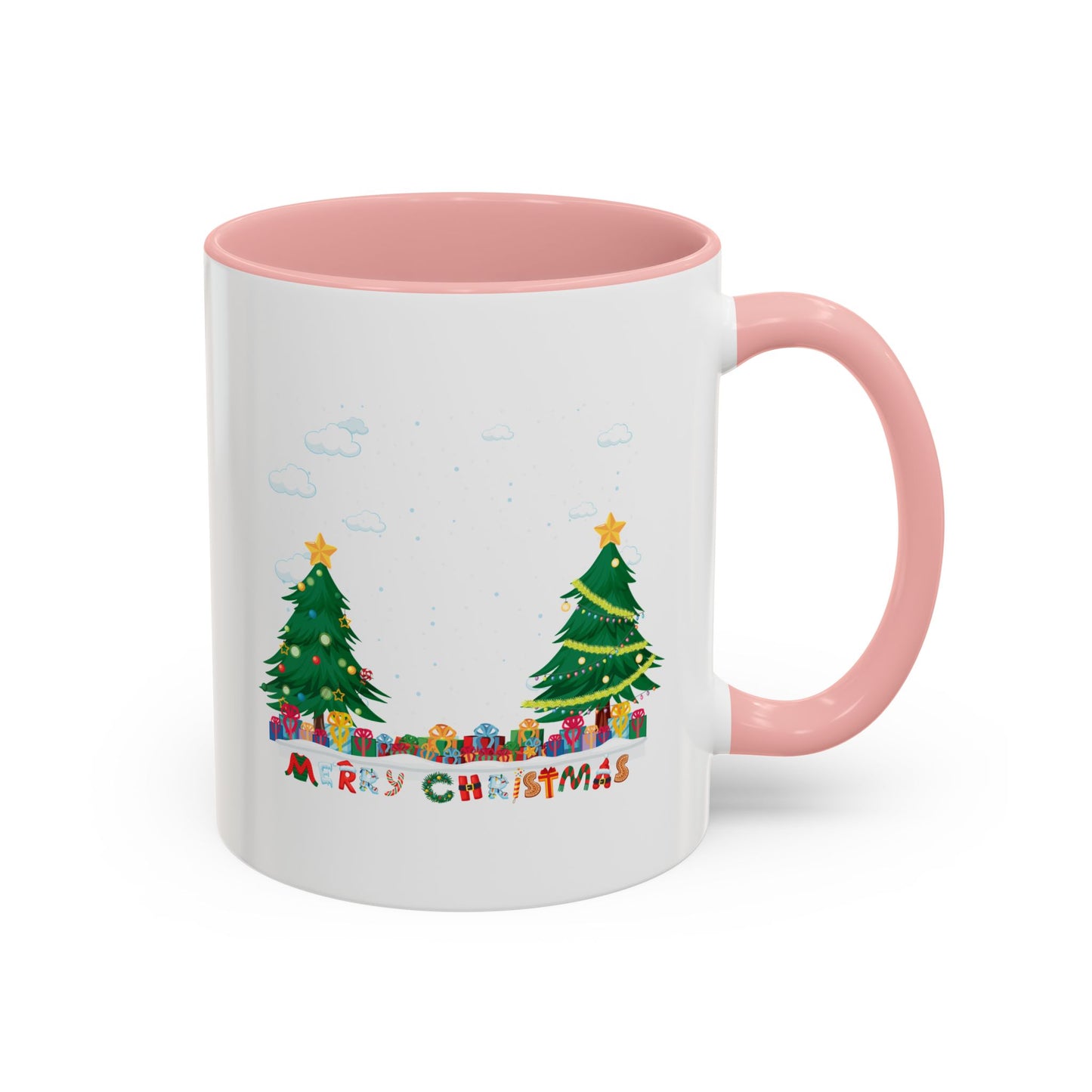Accent Coffee Mug - Christmas and snowing