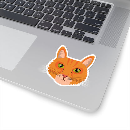 Kiss-Cut Stickers - Ginger Cat Face Printify