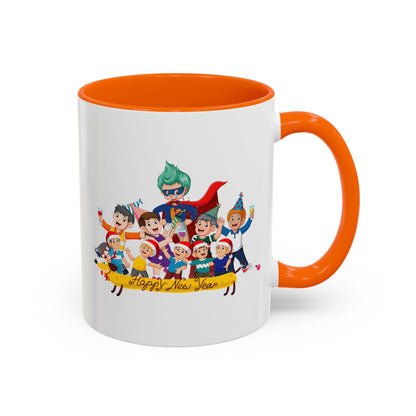 Accent Coffee Mug - Happy new year with friends - [[{"value":"Wonderwear Kid"}]]